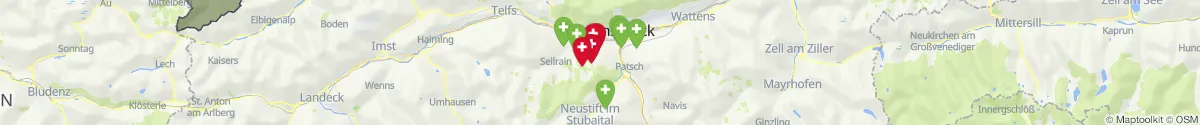 Kartenansicht für Apotheken-Notdienste in der Nähe von Birgitz (Innsbruck  (Land), Tirol)